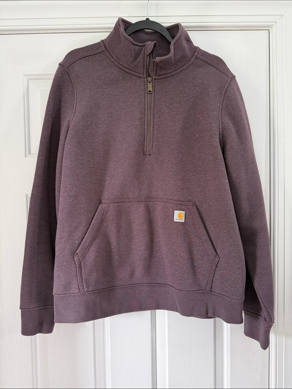 Carhartt Half-Zip Pullover Sweater in Plum
